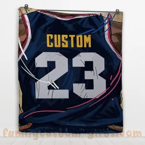 Custom Premium Quilt Blanket Denver Jersey Basketball Personalized Quilt Gifts for Her & Him