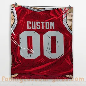Custom Premium Quilt Blanket Houston Jersey Basketball Personalized Quilt Gifts for Her & Him