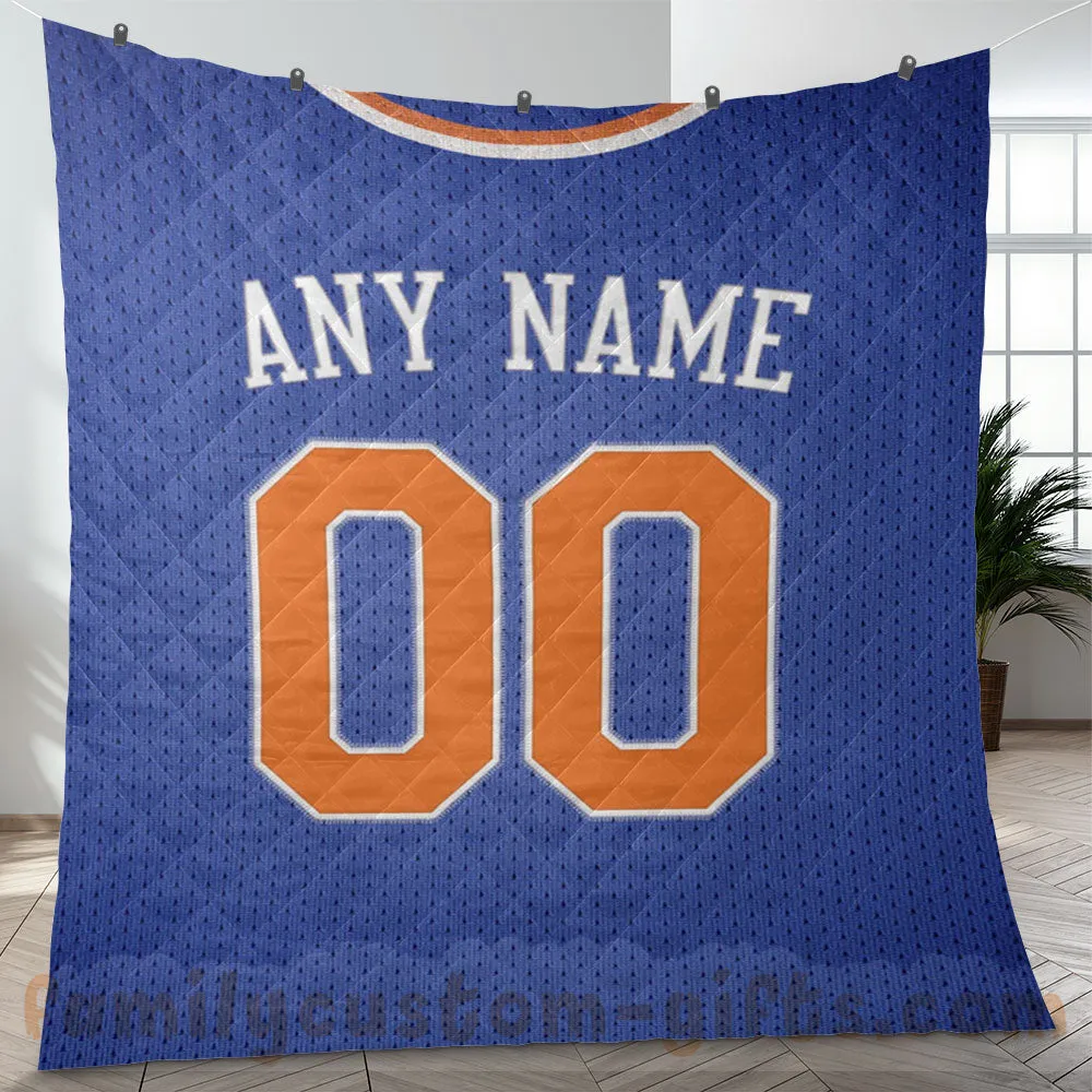 Custom Premium Quilt Blanket New York Jersey Basketball Personalized Quilt Gifts for Her & Him