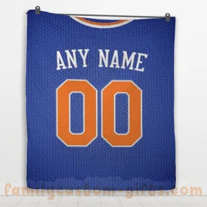 Custom Premium Quilt Blanket New York Jersey Basketball Personalized Quilt Gifts for Her & Him