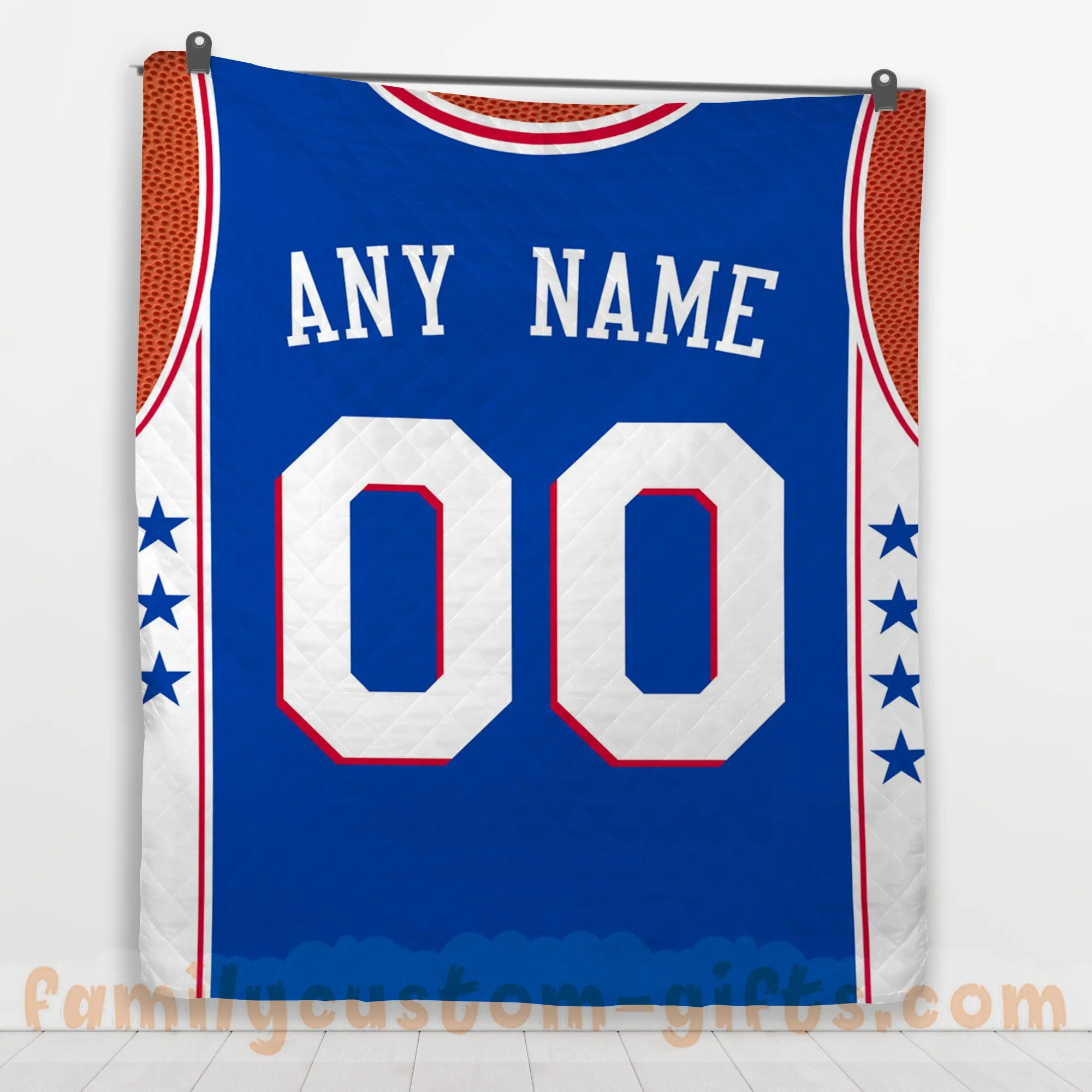 Custom Premium Quilt Blanket Philadelphia Jersey Basketball Personalized Quilt Gifts for Her & Him