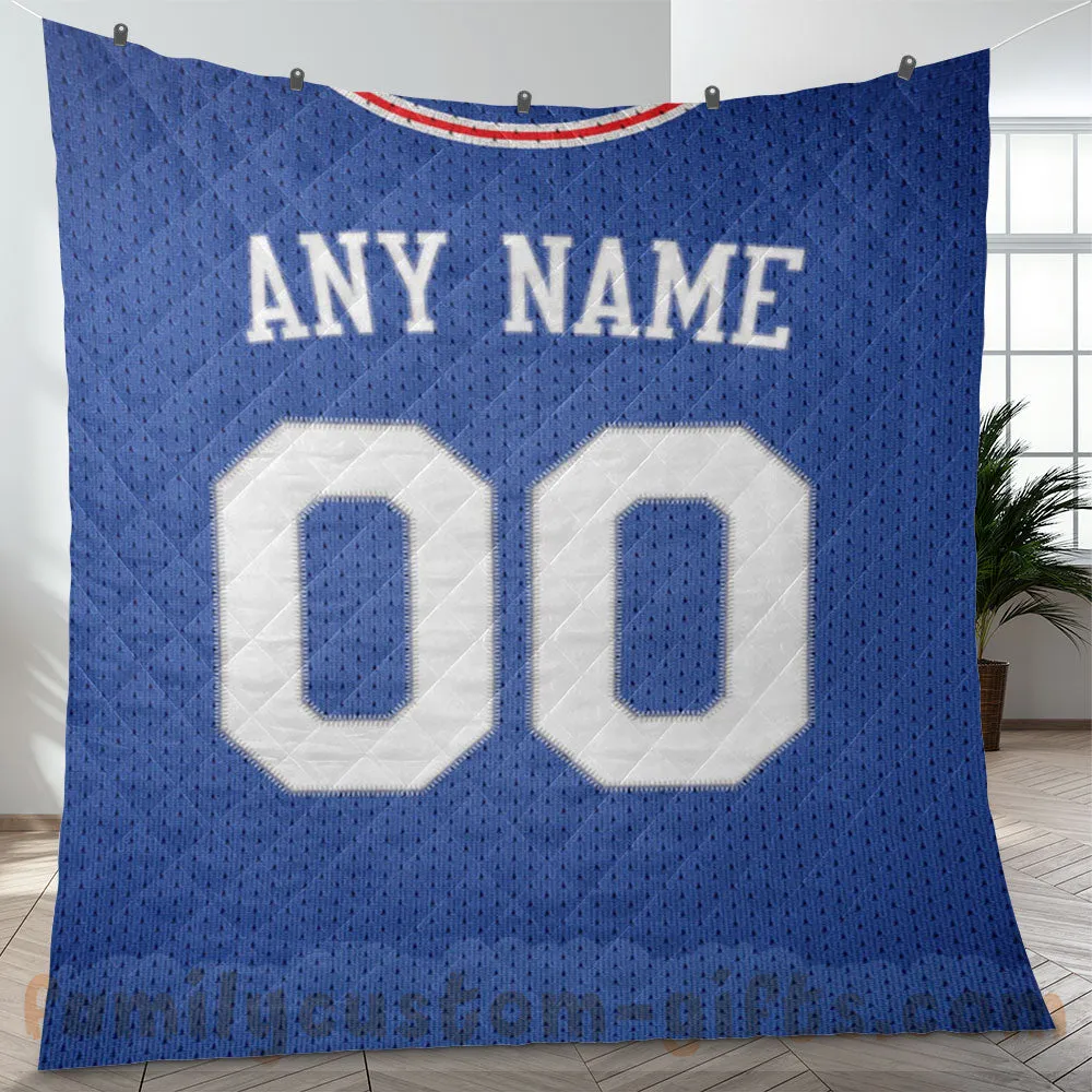 Custom Premium Quilt Blanket Philadelphia Jersey Basketball Personalized Quilt Gifts for Her & Him