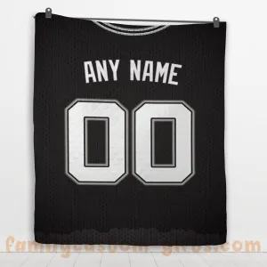 Custom Premium Quilt Blanket San Antonio Jersey Basketball Personalized Quilt Gifts for Her & Him