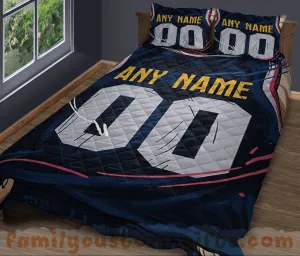 Custom Quilt Sets Denver Jersey Personalized Basketball Premium Quilt Bedding for Men Women
