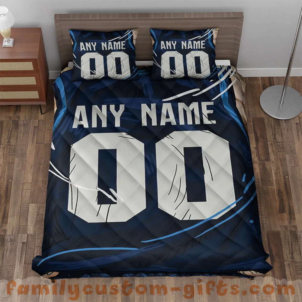 Custom Quilt Sets Minnesota Personalized Basketball Premium Quilt Bedding for Boys Girls Men Women