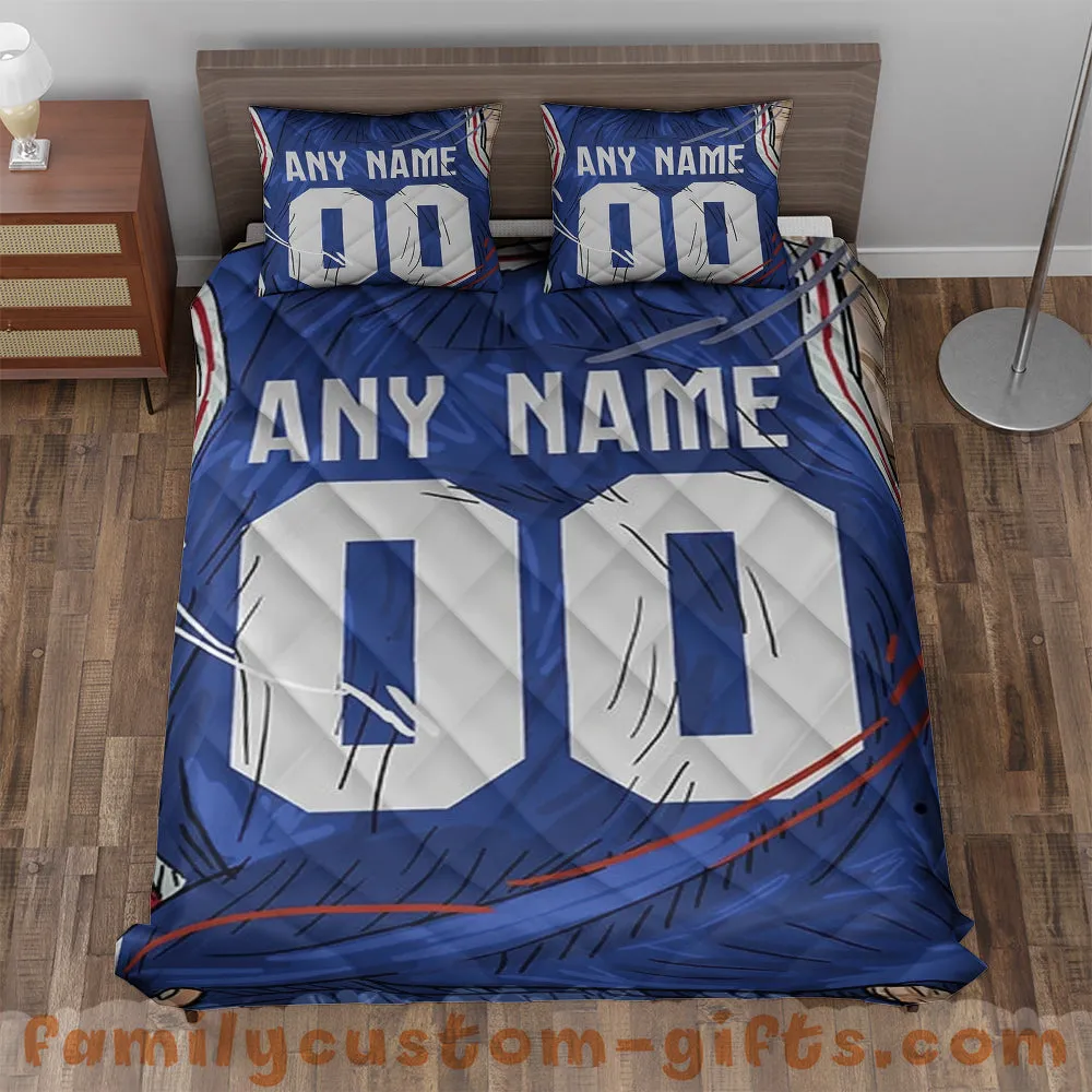 Custom Quilt Sets Philadelphia Jersey Personalized Basketball Premium Quilt Bedding for Men Women
