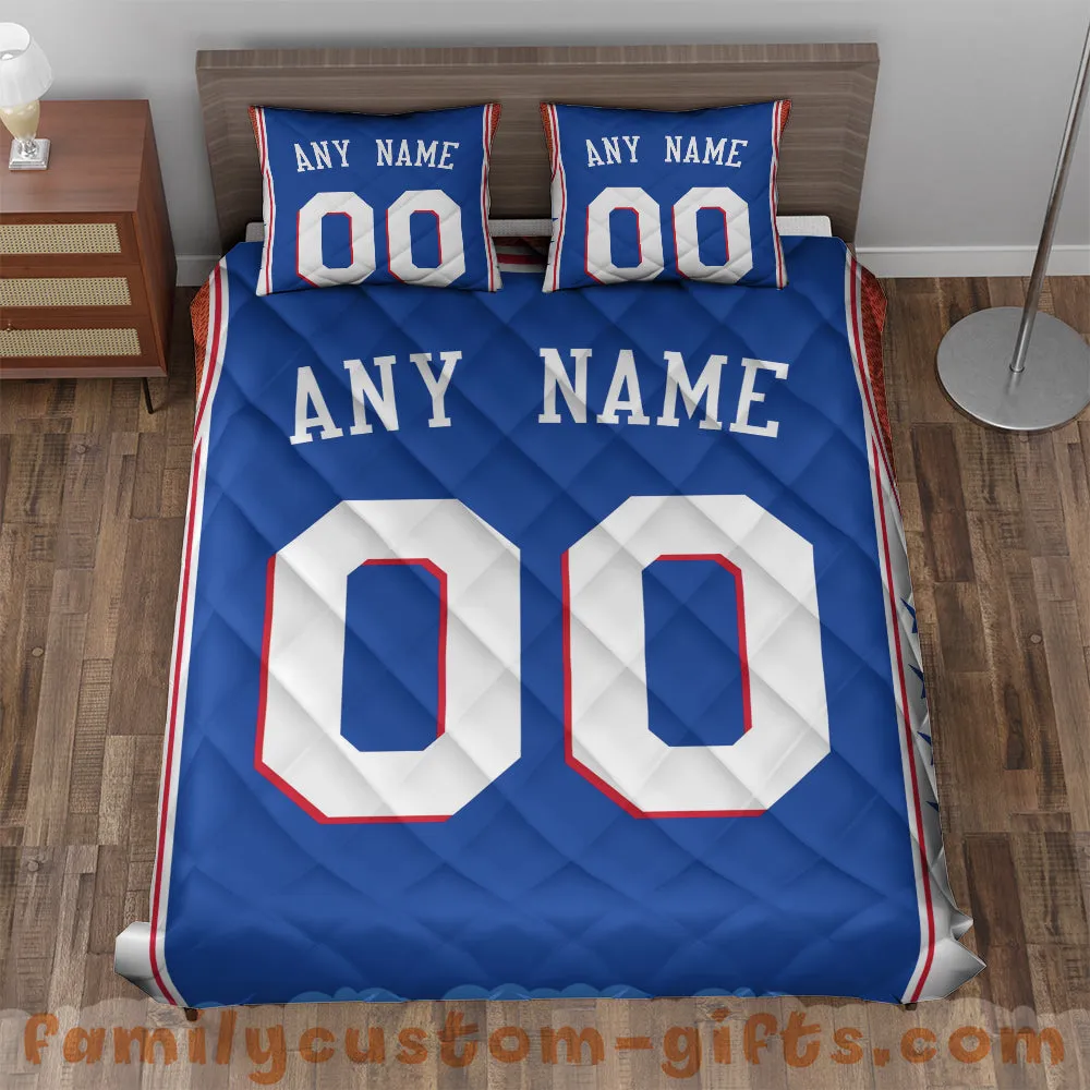 Custom Quilt Sets Philadelphia Jersey Personalized Basketball Premium Quilt Bedding for Men Women