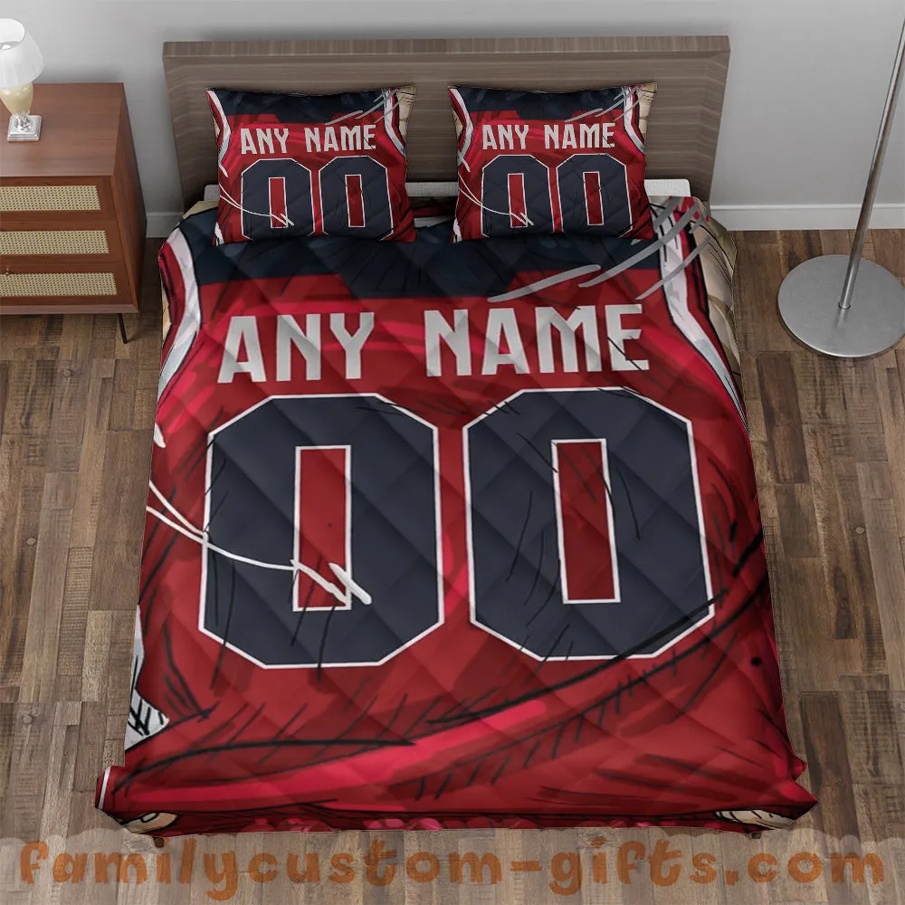 Custom Quilt Sets Washington Jersey Personalized Basketball Premium Quilt Bedding for Boys Girls Men Women