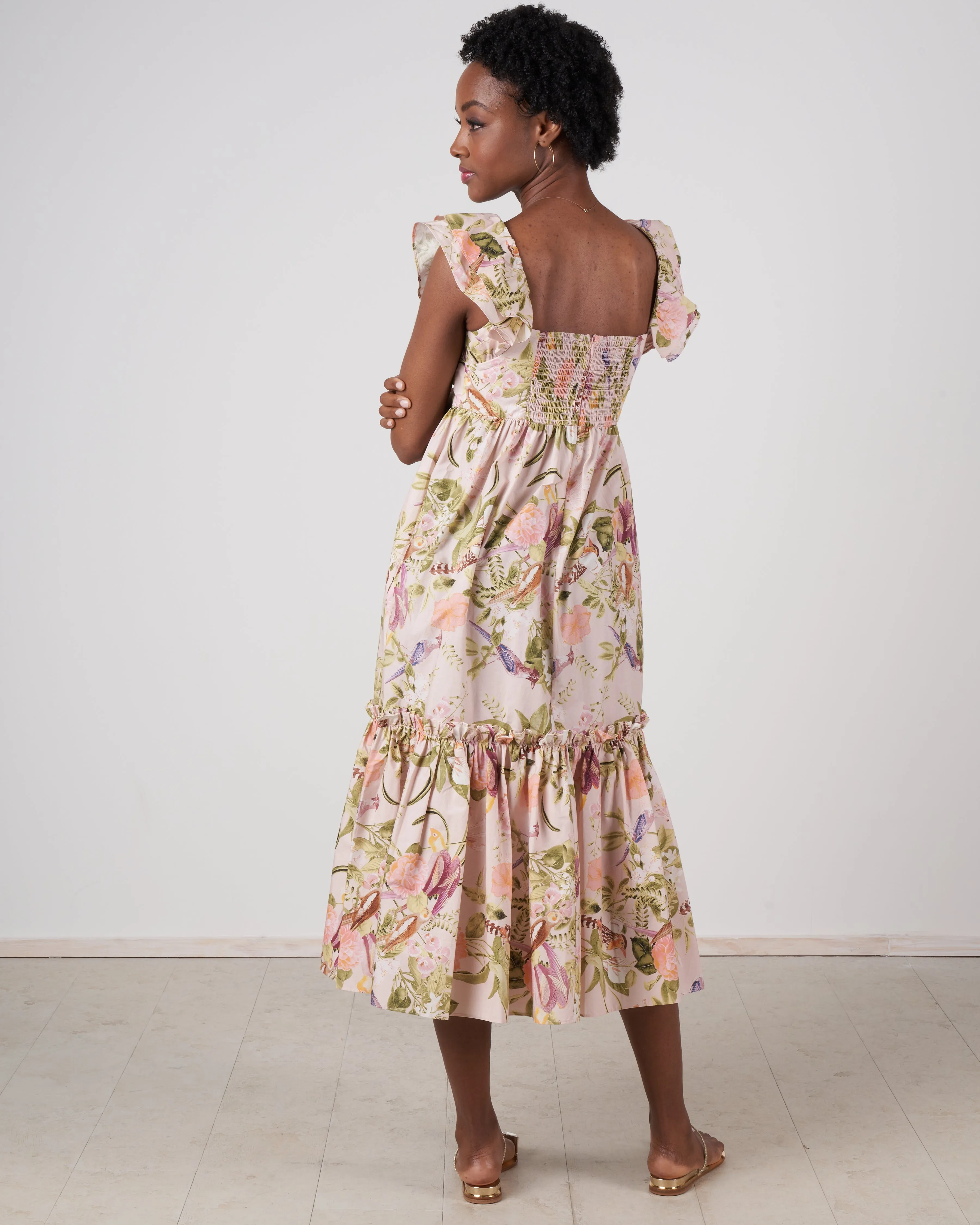darby dress - tropical bird blush