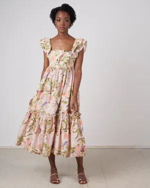 darby dress - tropical bird blush