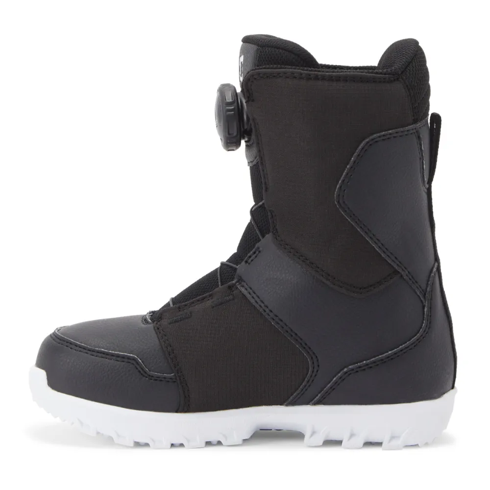 DC Kids Scout Boa Snowboard Boots - Black/White