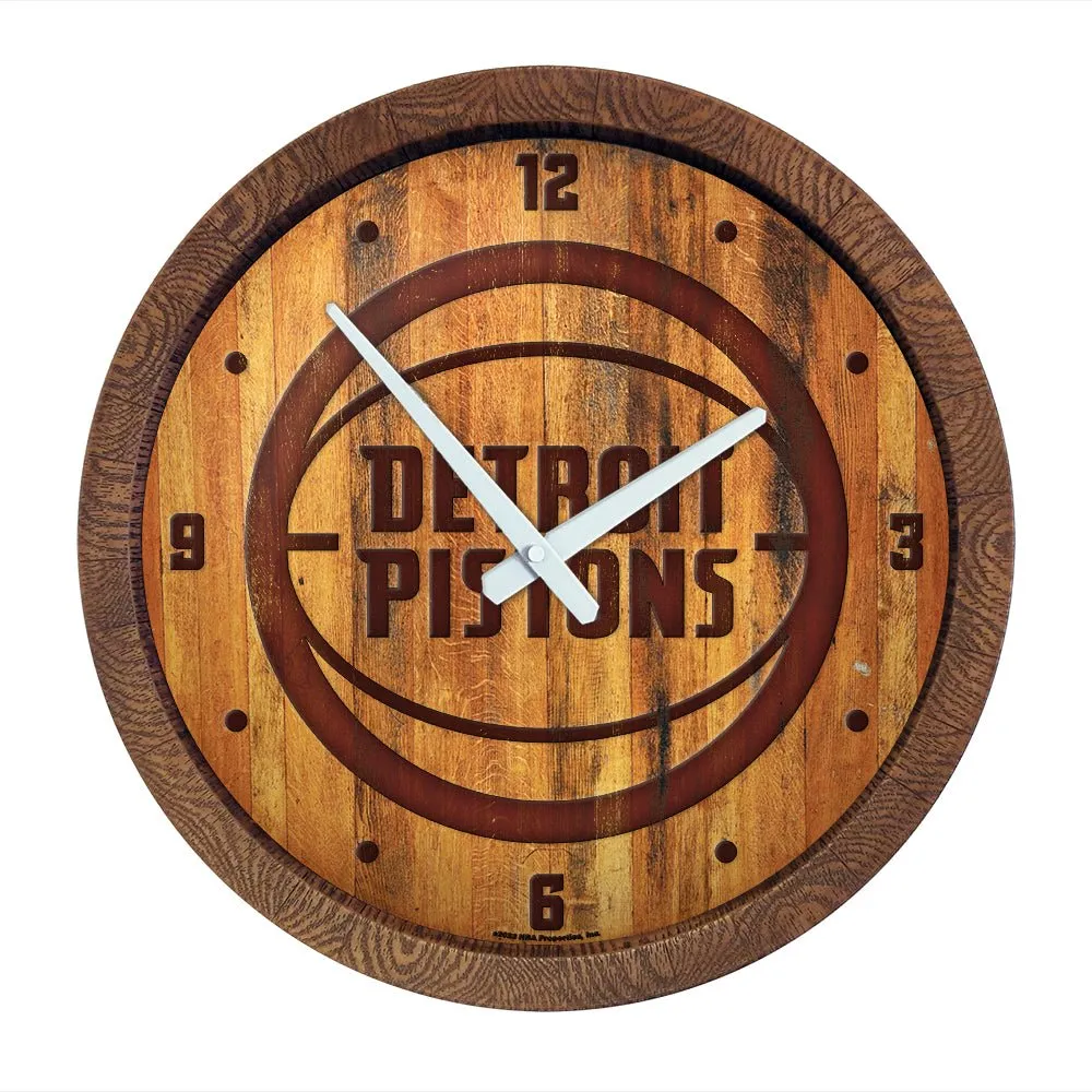 Detroit Pistons: "Faux" Barrel Top Clock