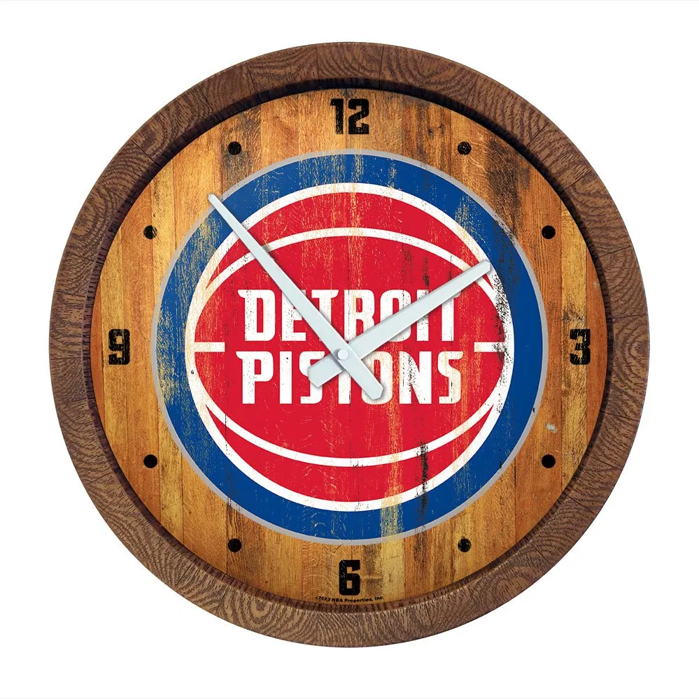 Detroit Pistons: "Faux" Barrel Top Clock