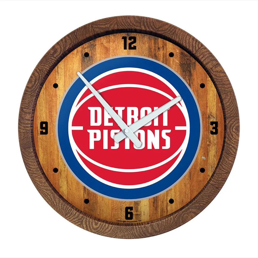Detroit Pistons: "Faux" Barrel Top Clock