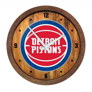 Detroit Pistons: "Faux" Barrel Top Clock