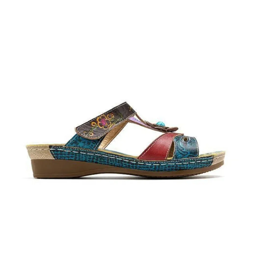 Dolly™ | Boho Floral Slip-on Sandals