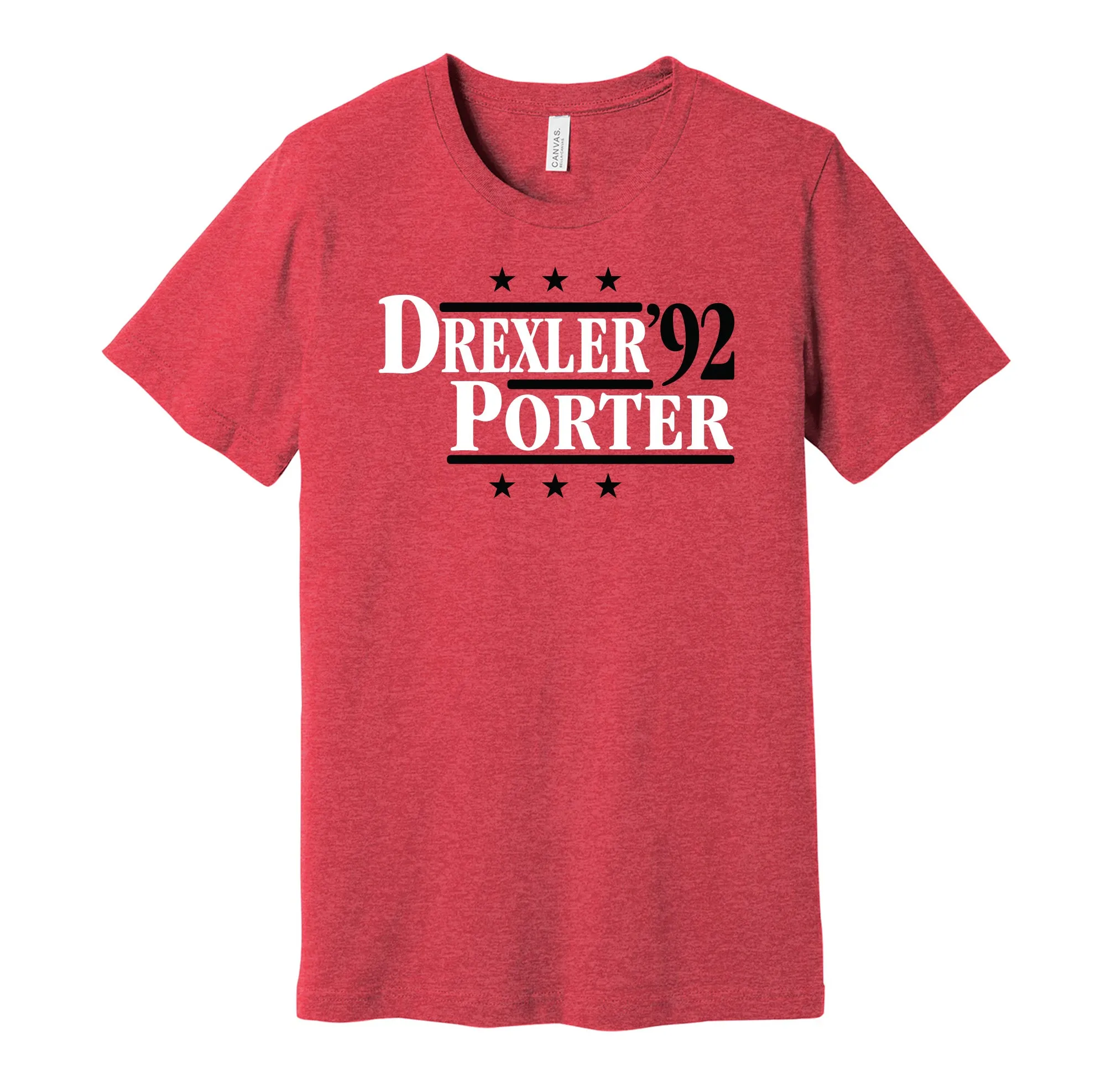 Drexler & Porter '92 - Portland Basketball Legends Political Campaign Parody T-Shirt - Hyper Than Hype Shirts