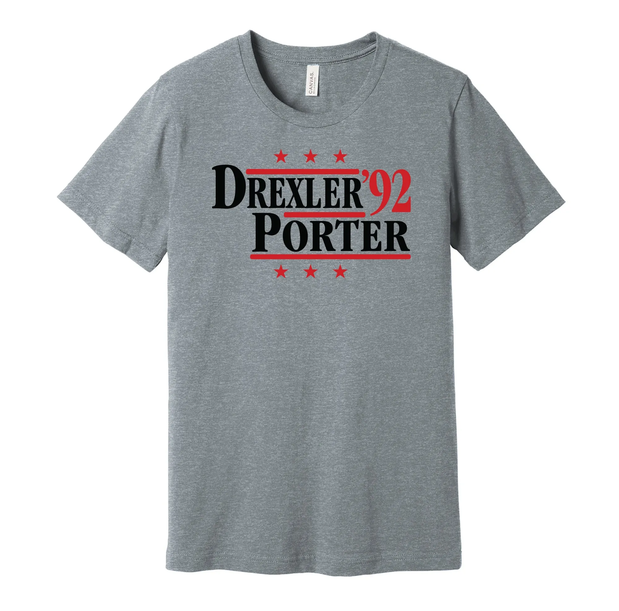 Drexler & Porter '92 - Portland Basketball Legends Political Campaign Parody T-Shirt - Hyper Than Hype Shirts