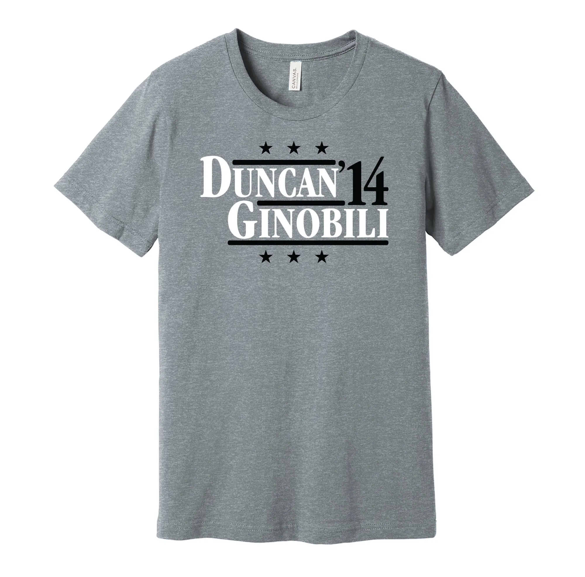 Duncan & Ginobili '14 - San Antonio Basketball Legends Political Campaign Parody T-Shirt - Hyper Than Hype Shirts