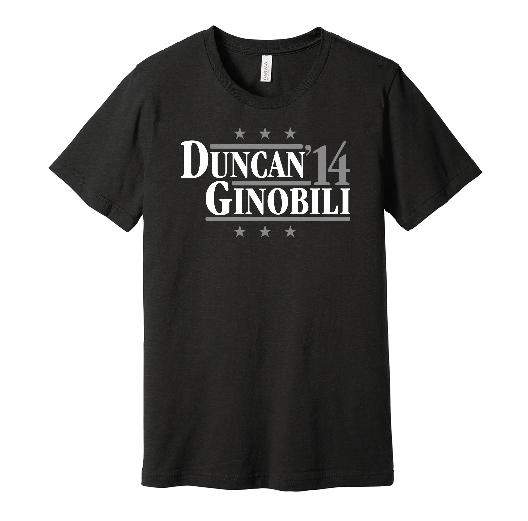 Duncan & Ginobili '14 - San Antonio Basketball Legends Political Campaign Parody T-Shirt - Hyper Than Hype Shirts