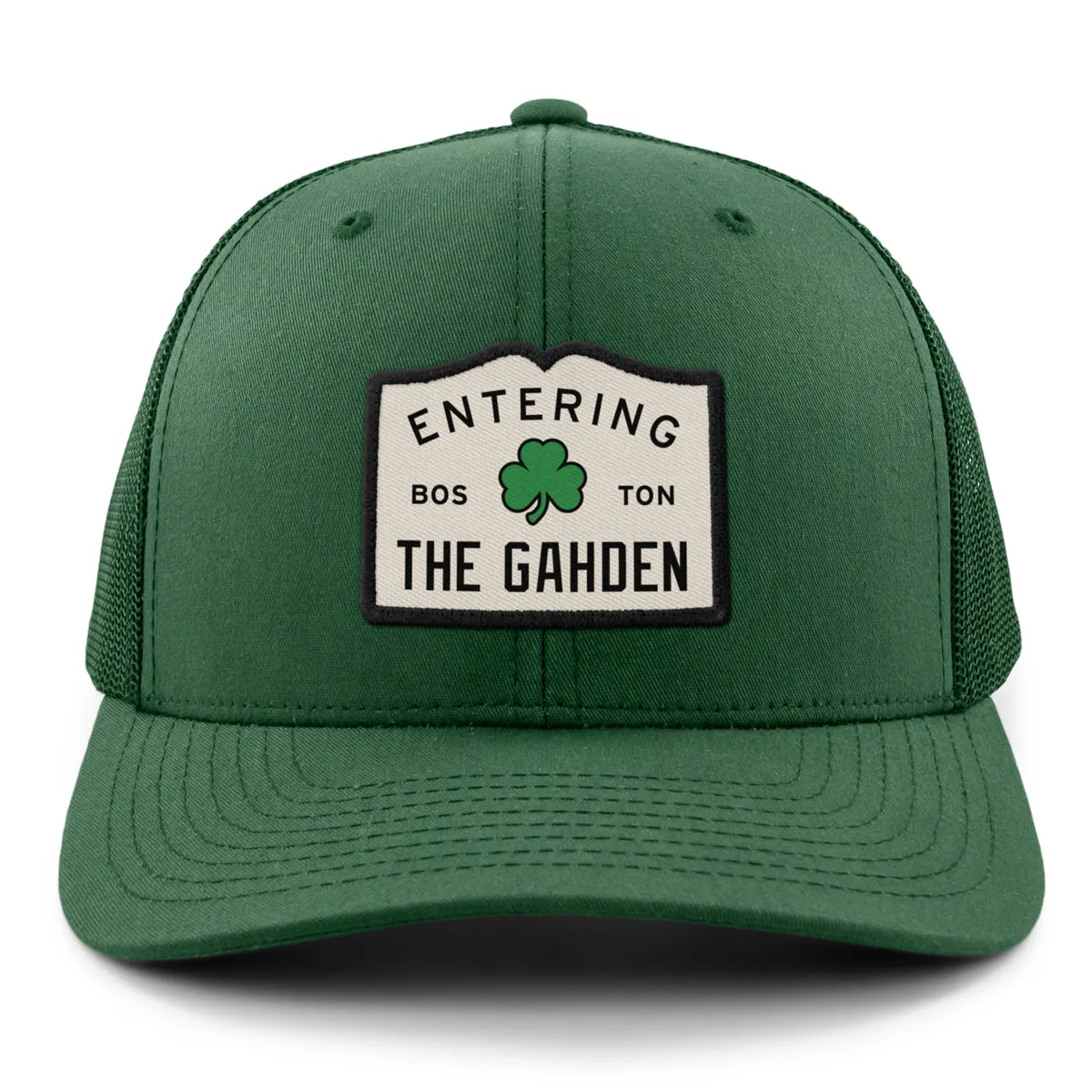 Entering The Gahden Shamrock Patch Classic Snapback Trucker