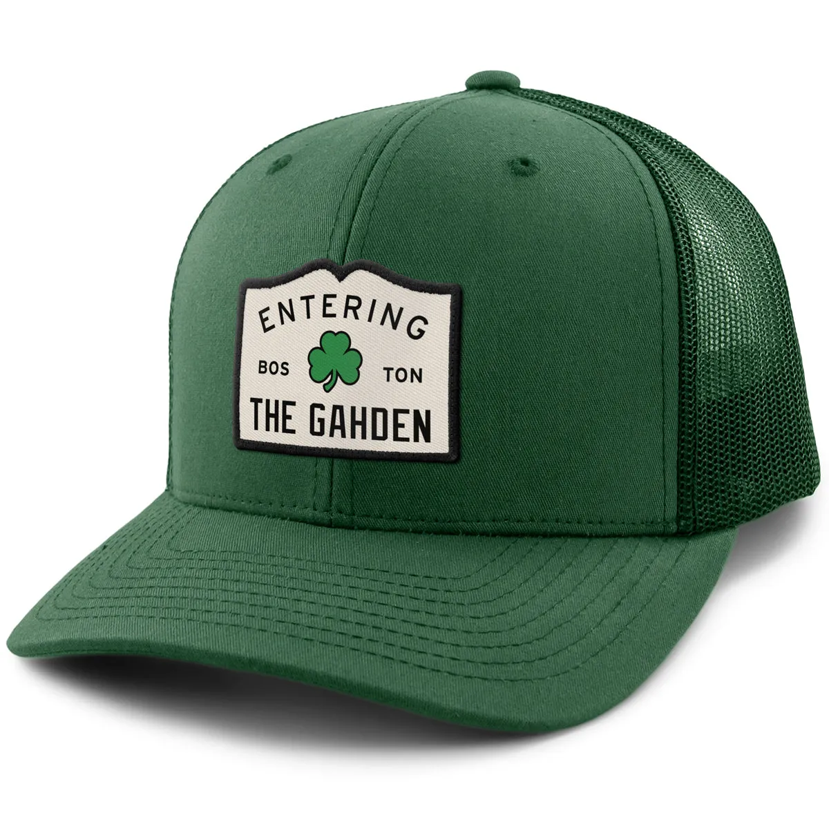 Entering The Gahden Shamrock Patch Classic Snapback Trucker
