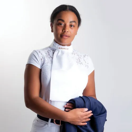 Equetech Mia Lace Competition Shirt (White)