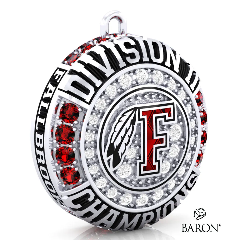 Fallbrook High School Girls Basketball 2022 Championship Ring Top Pendant - Design 2.6