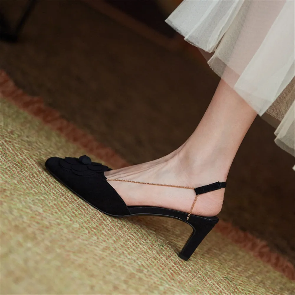 Fashion Women Kid Suede Sandals