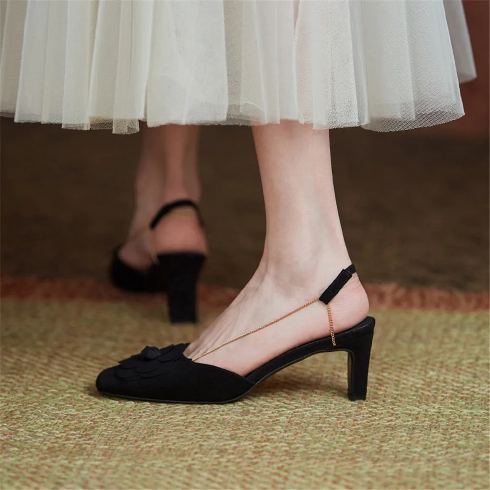 Fashion Women Kid Suede Sandals