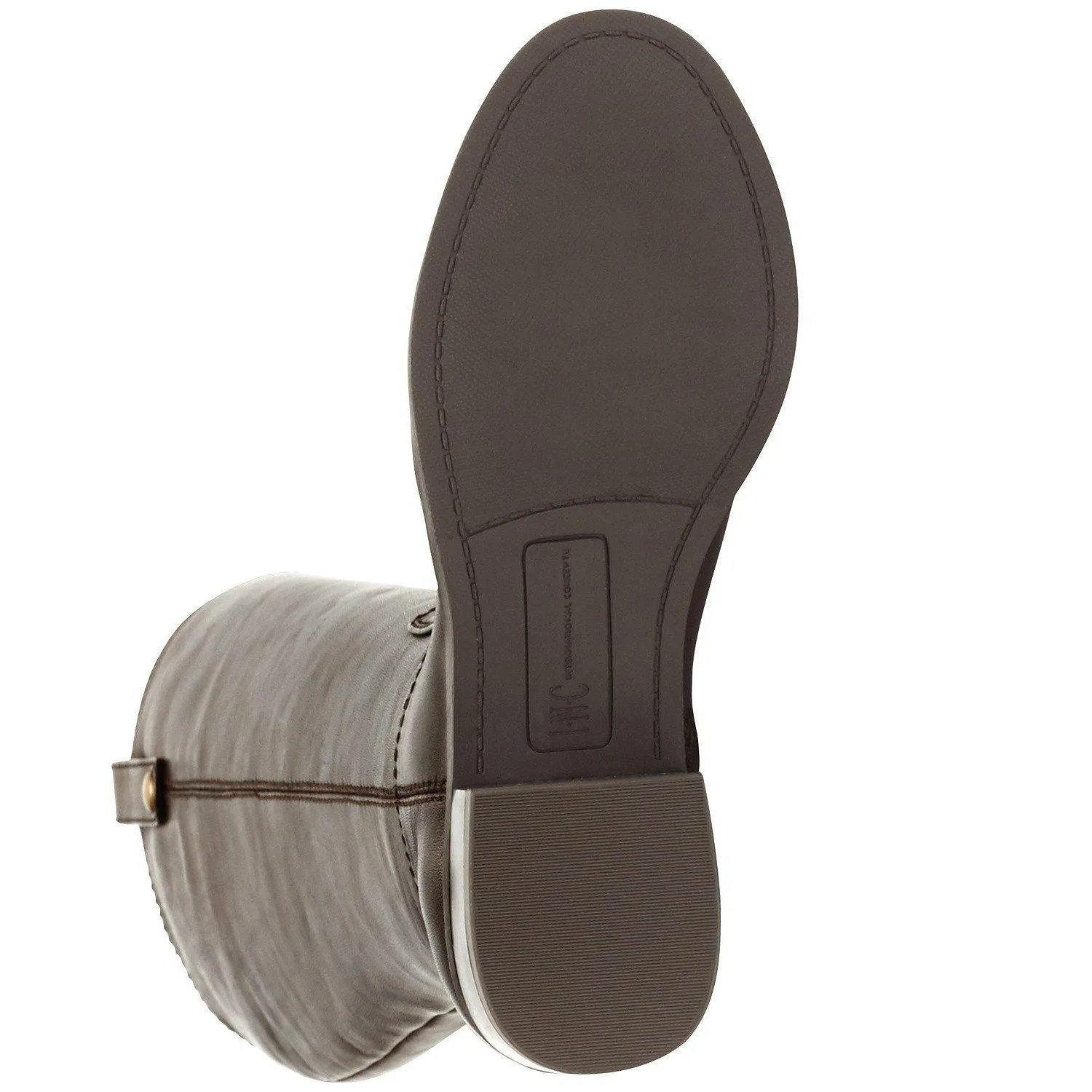 Fawne Wide Calf Leather Riding Boots
