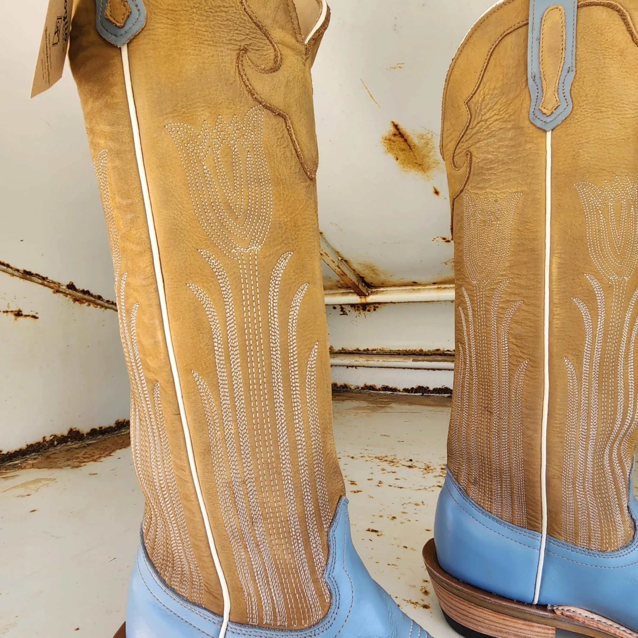 Fenoglio Picosa Creek Outfitters Special Order Boot - Carolina Blue w/ Nubuck