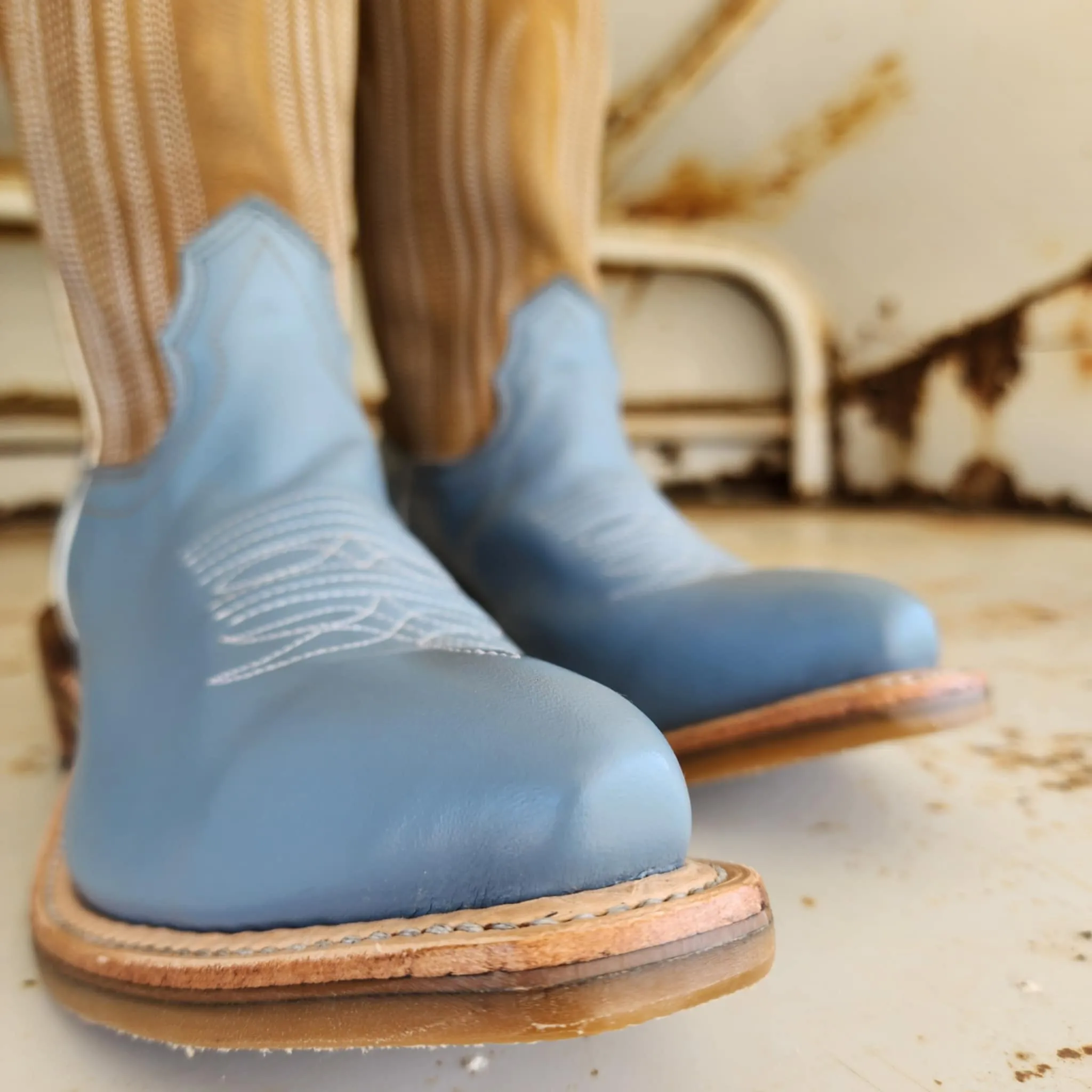 Fenoglio Picosa Creek Outfitters Special Order Boot - Carolina Blue w/ Nubuck
