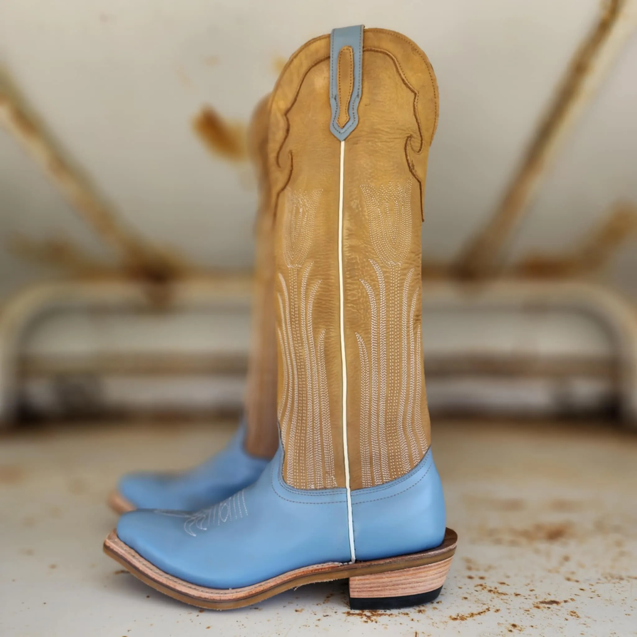 Fenoglio Picosa Creek Outfitters Special Order Boot - Carolina Blue w/ Nubuck