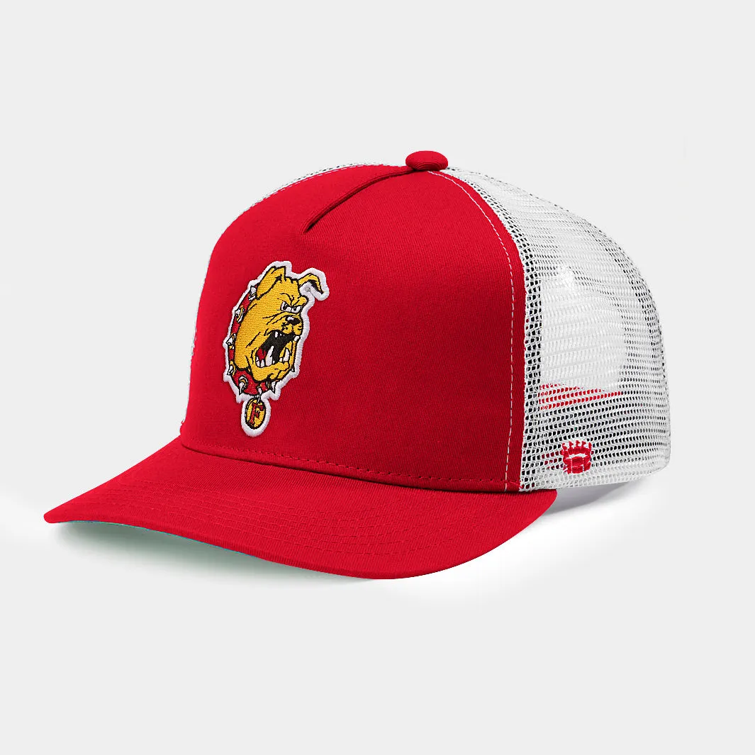 Ferris State Retro Bulldog Logo Trucker Hat