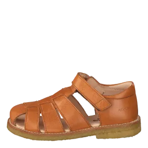 Fisherman Sandal With Velcro Cognac