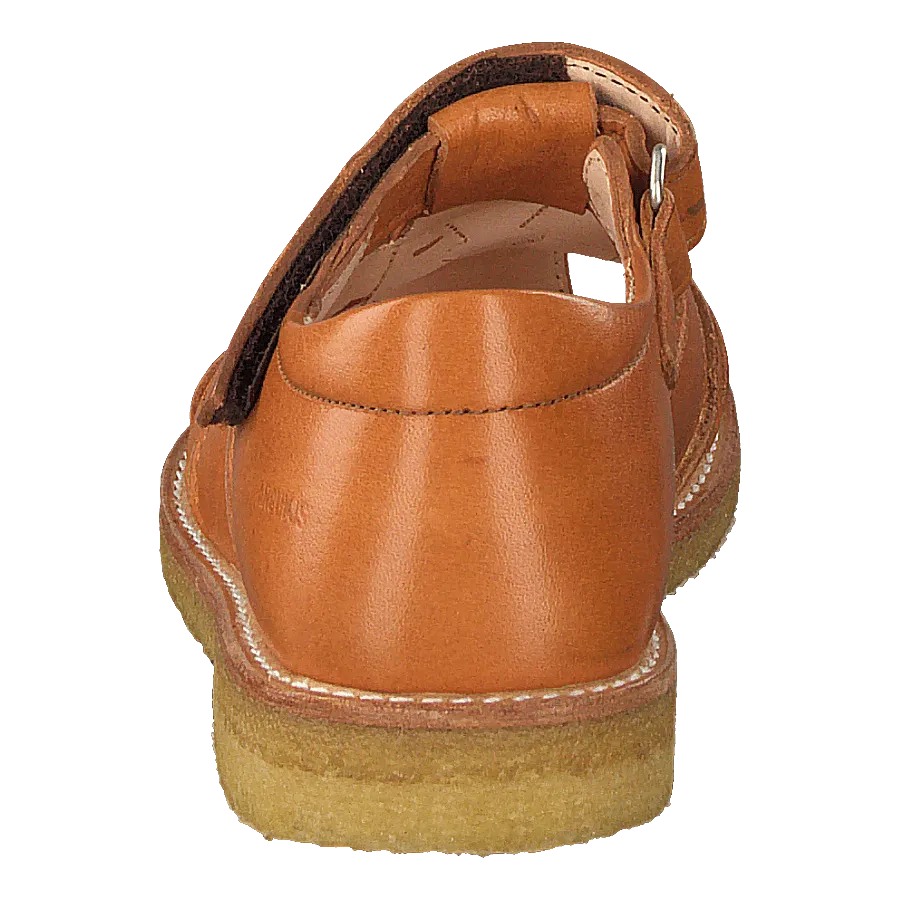 Fisherman Sandal With Velcro Cognac