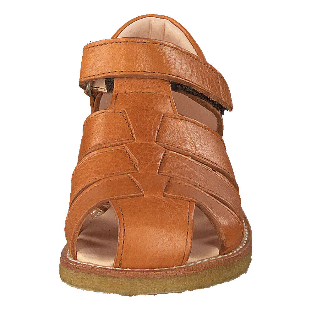 Fisherman Sandal With Velcro Cognac