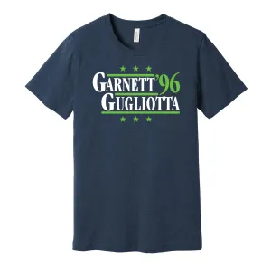 Garnett & Gugliotta '96 - Minnesota Basketball Legends Political Campaign Parody T-Shirt - Hyper Than Hype Shirts