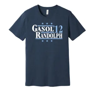Gasol & Randolph '12 - Memphis Basketball Legends Political Campaign Parody T-Shirt - Hyper Than Hype Shirts