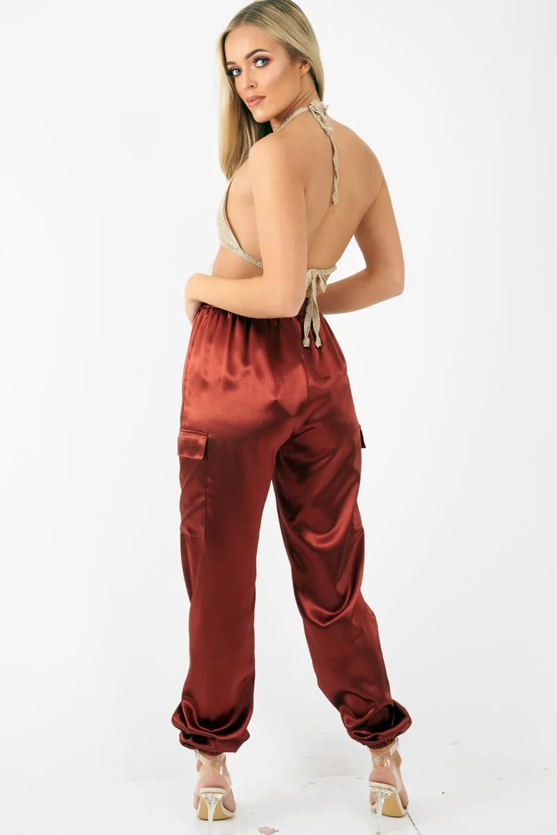 Gold Metallic Triangle Bralet - Elsy