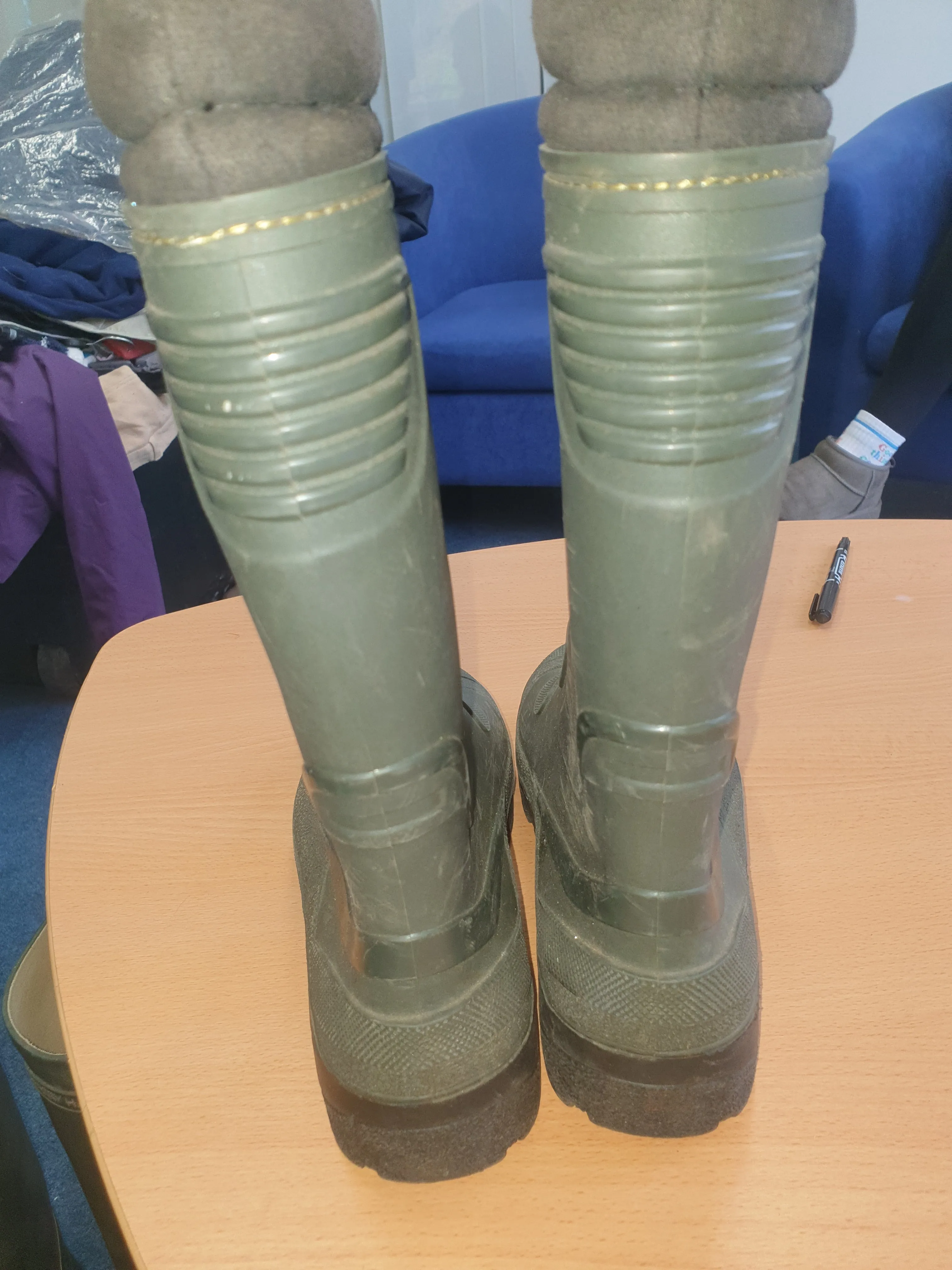 Green Spirale size 6 wellies FREE POSTAGE 🟣