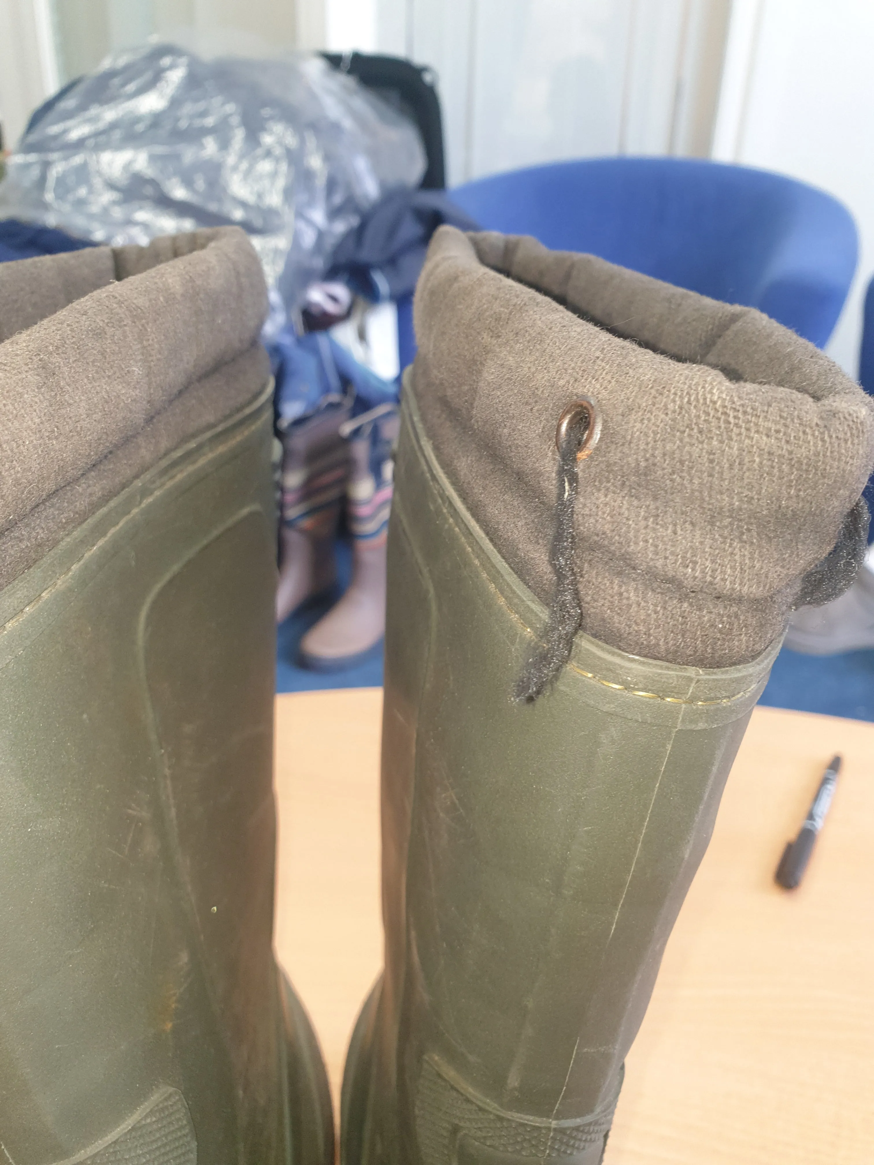 Green Spirale size 6 wellies FREE POSTAGE 🟣
