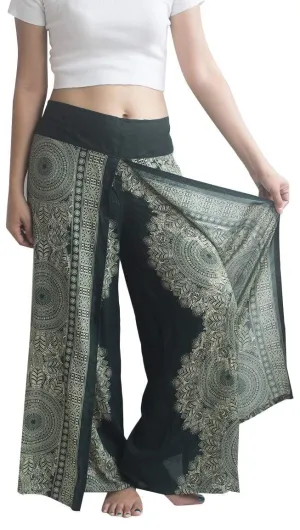 Green Wrap pants,Boho Beach pants,hippie vacation pants,Open Leg Pants,bohemian wrap around pants,boho open pants,Travel Comfy Pants,
