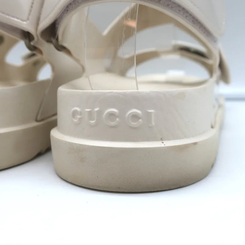 Gucci Isla Rubber Dad Sandals Off-White Size 39