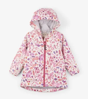 Hatley Microfiber Rain Jacket Unicorn Doodles (Size: 6)