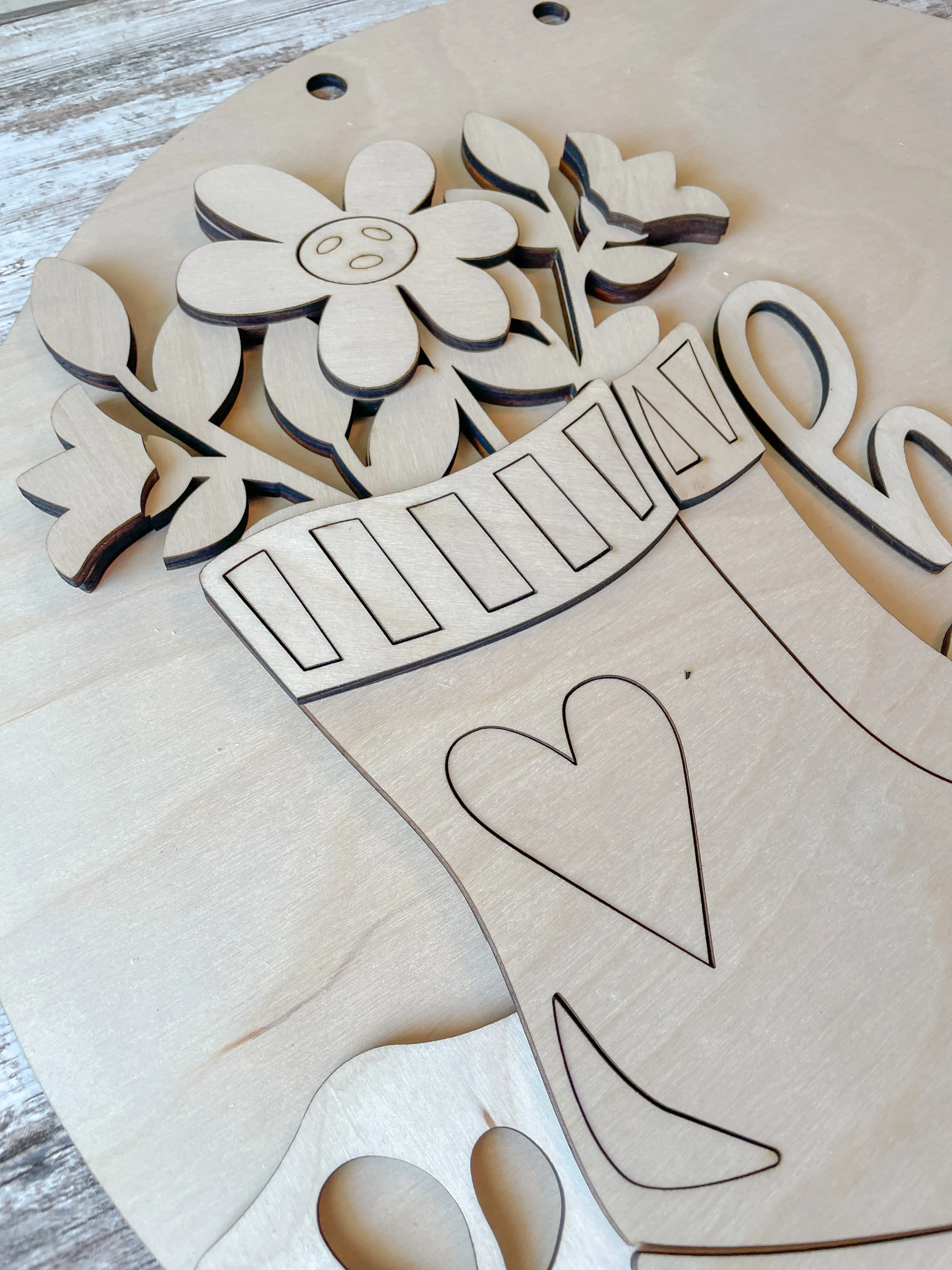 Hello Spring Rain Boots DIY Door Hanger Kit