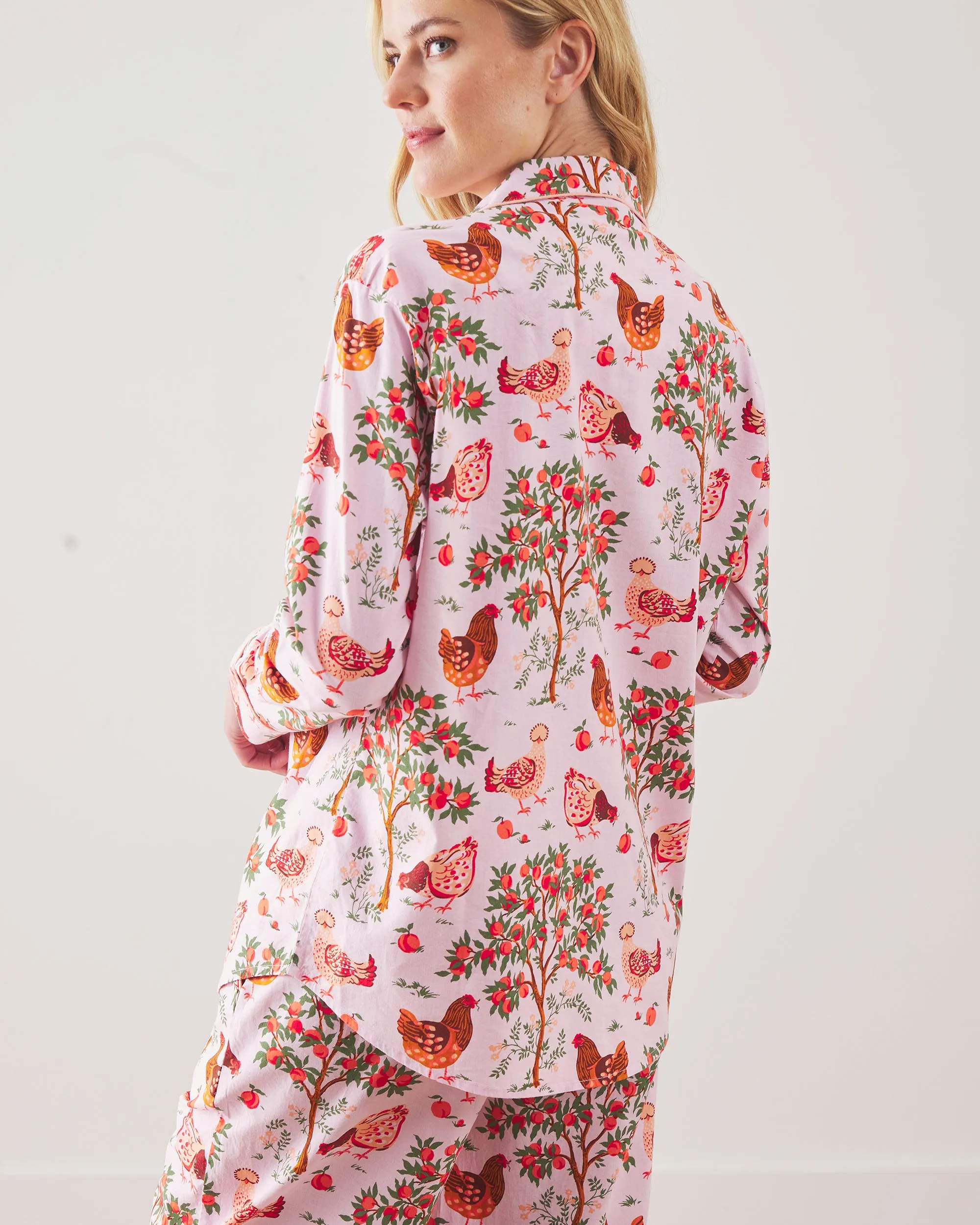 Hen House - Long PJ Set - Ballet Pink