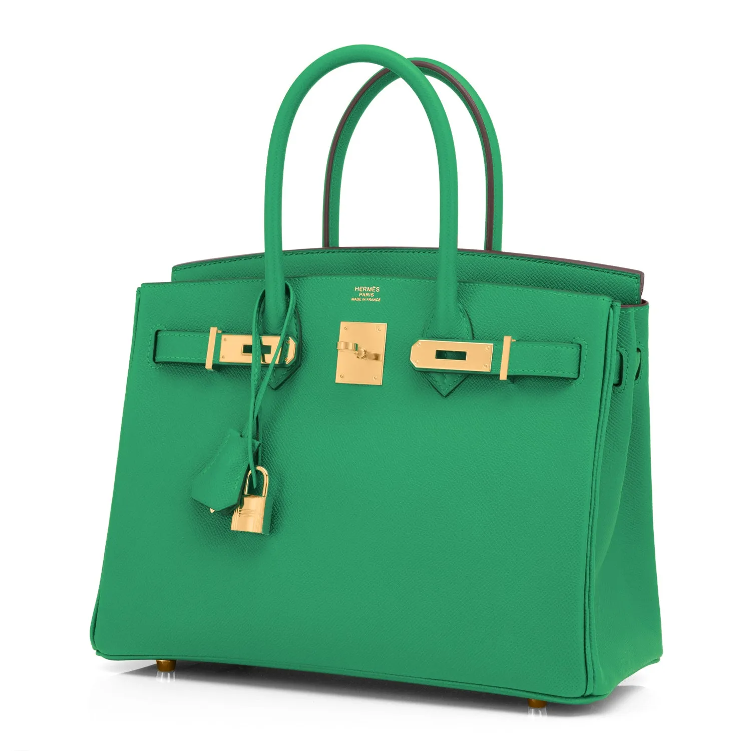 Hermes Birkin 30 Cactus Emerald Green Epsom Gold Bag