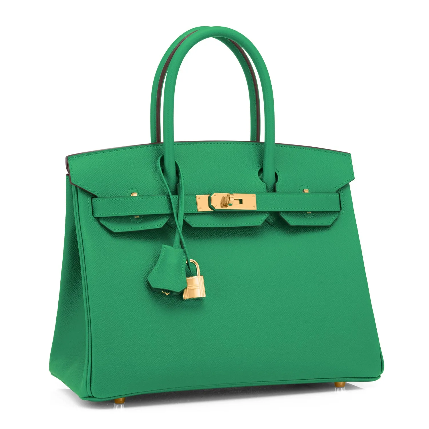 Hermes Birkin 30 Cactus Emerald Green Epsom Gold Bag